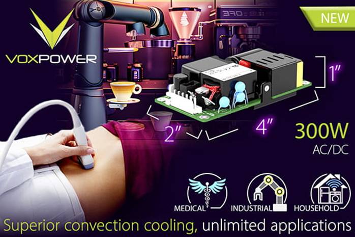 Vox Power Ltd － 最新发布EIRE300系列开放式AC－DC电源