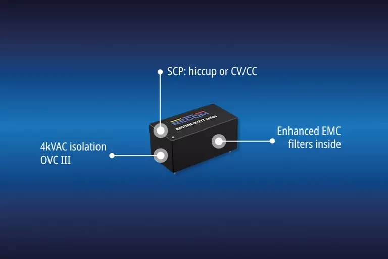 RECOM launches a compact 20W multifunctional AC/DC power module