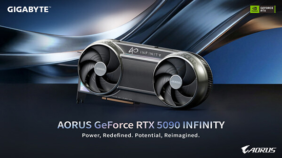 Gigabyte announces exquisite design AORUS GeForce RTX 5090 INFINITY graphics card at CES 2026, unleashing ultimate performance with innovative heat dissipation technology