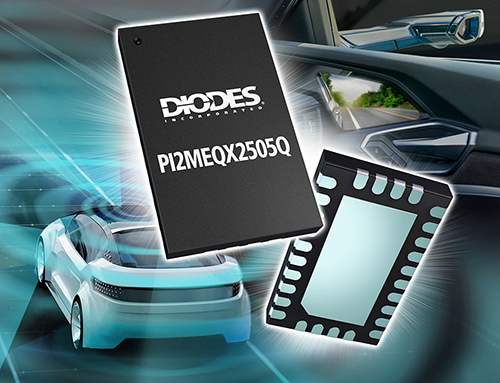 Diodes introduces a 2.5Gbps MIPI D-PHY ReDriver signal conditioner, optimized for signal integrity in automotive camera monitoring systems and ADAS